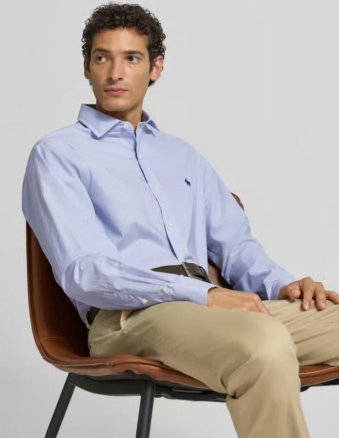 Polo Ralph Lauren Regular fit zakelijk overhemd met logostitching - Foto 2