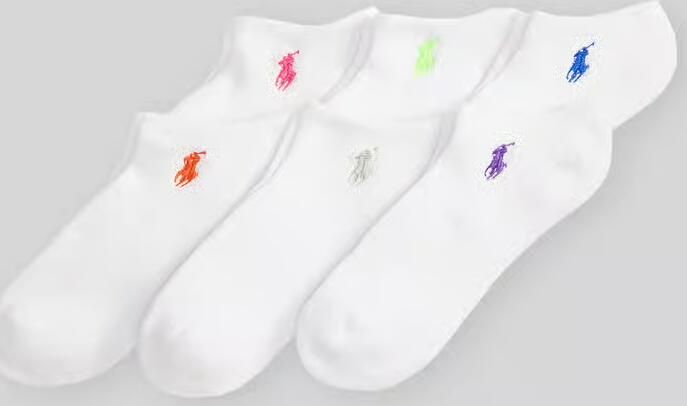 Polo Ralph Lauren Sneakersokken met logostitching in een set van 6 paar model 'CORE'