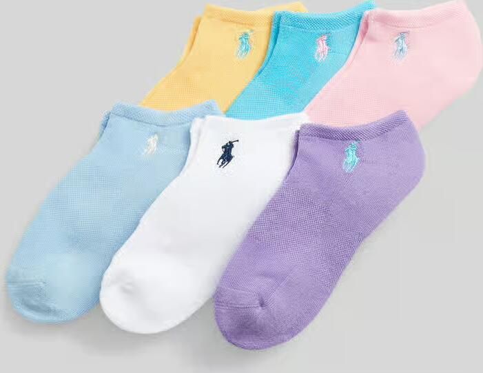 Polo Ralph Lauren Sneakersokken met labeldetail in een set van 6 paar
