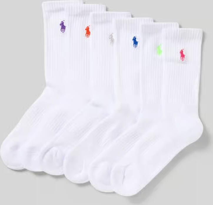 Polo Ralph Lauren Sokken met labelstitching in een set van 6 paar