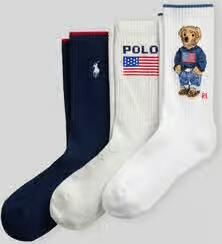 Polo Ralph Lauren Sokken van katoenmix met gestikt logo in set van 3