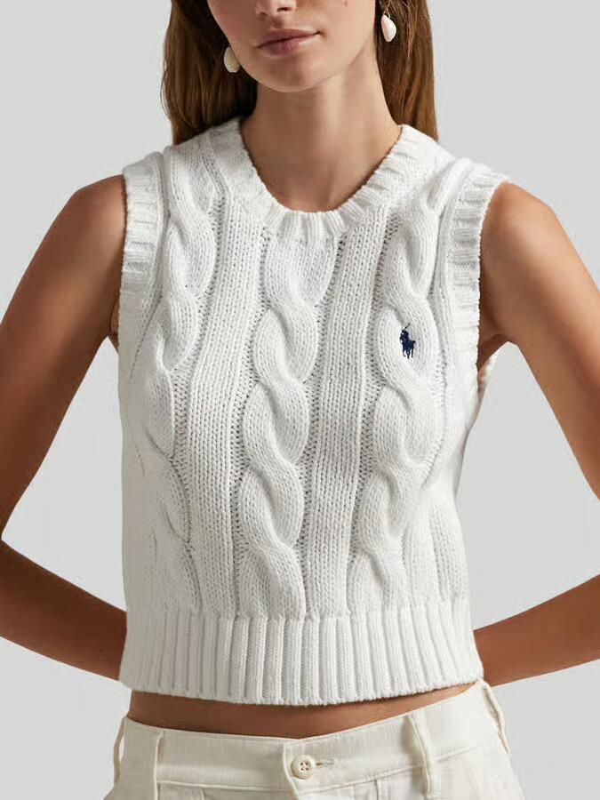 Ralph Lauren Gebreide katoenen top White Dames - Foto 3
