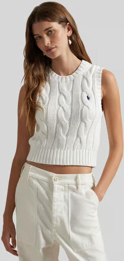 Ralph Lauren Gebreide katoenen top White Dames - Foto 6