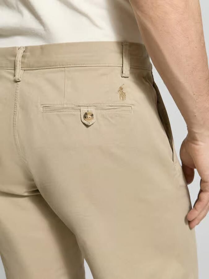 Polo Ralph Lauren Stretch straight fit korte broek met riemlussen model 'BEDFORD' - Foto 4