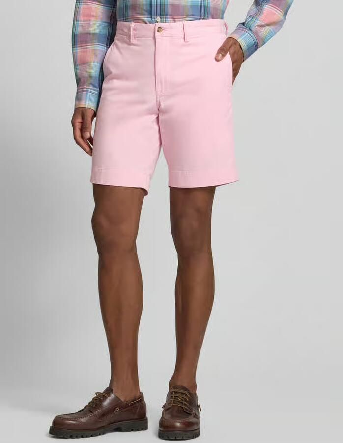 Polo Ralph Lauren Stretch straight fit korte broek met riemlussen model 'BEDFORD' - Foto 2