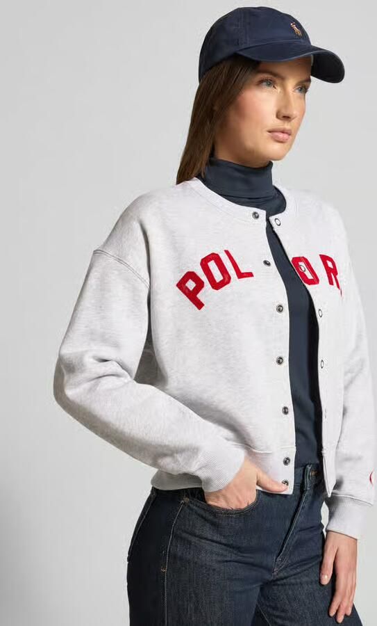 Polo Ralph Lauren Sweatjack met labelprint en knoopsluiting - Foto 2