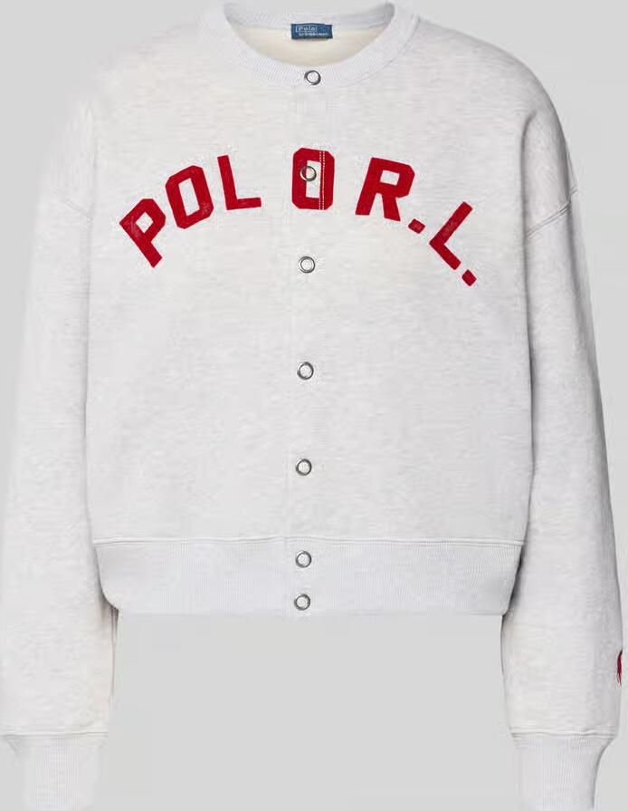Polo Ralph Lauren Sweatjack met labelprint en knoopsluiting