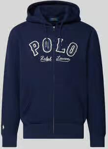Polo Ralph Lauren Sweatjack met labelstitching en kangoeroezak