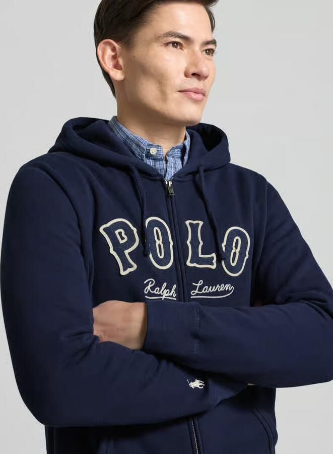 Polo Ralph Lauren Sweatjack met labelstitching en kangoeroezak - Foto 2