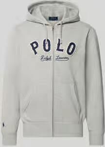 Polo Ralph Lauren Sweatjack met labelstitching en kangoeroezak