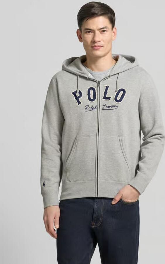 Polo Ralph Lauren Sweatjack met labelstitching en kangoeroezak - Foto 3