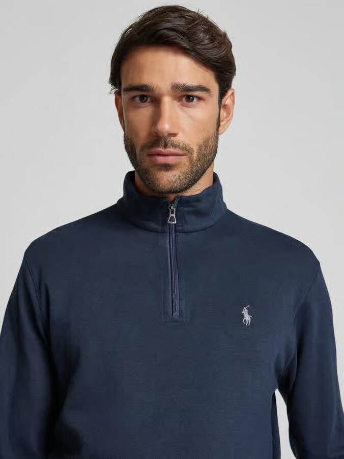 Ralph Lauren Donkerblauwe Half Zip Sweater Blue Heren - Foto 2