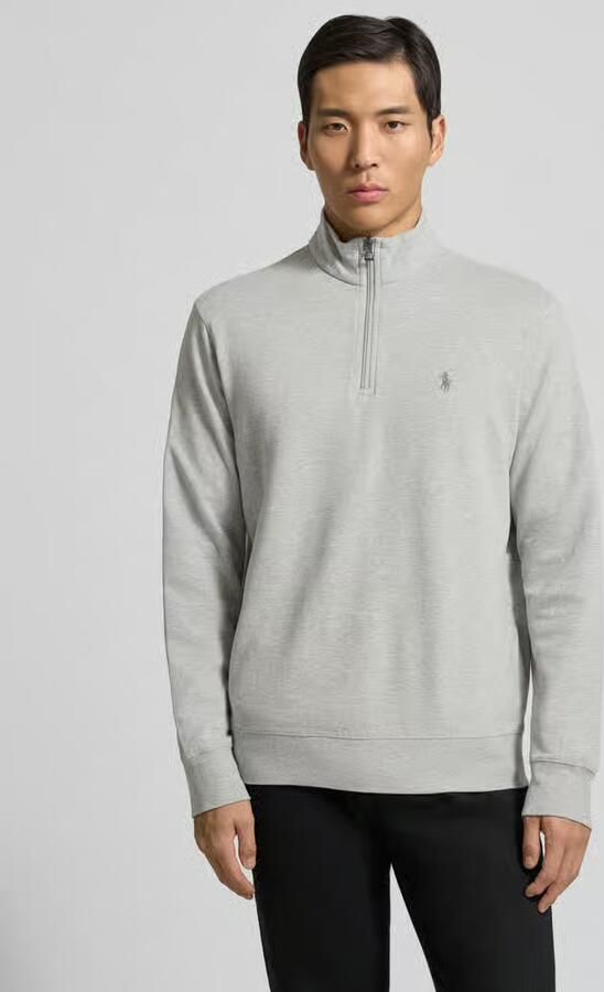 Polo Ralph Lauren Grijze Luxe Jersey Quarter-Zip Pullover Gray Heren - Foto 3