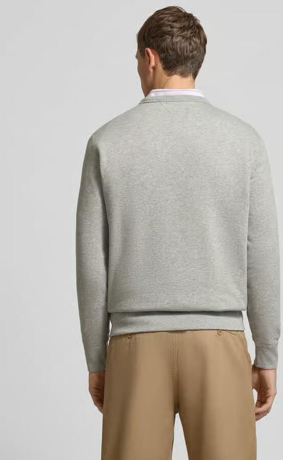 Ralph Lauren Comfortabele Grijze Heather Longsleeve Gebreide Trui Grijs Heren