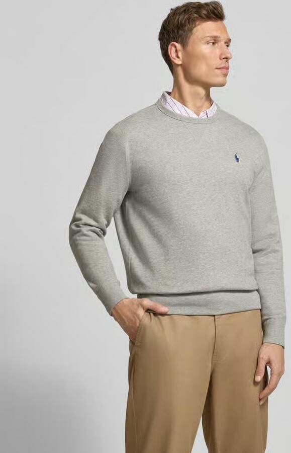 Ralph Lauren Comfortabele Grijze Heather Longsleeve Gebreide Trui Grijs Heren - Foto 2