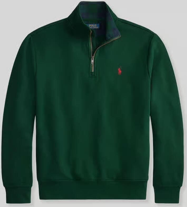 Polo Ralph Lauren Sweaters SWEAT 1 2 ZIP DETAIL INTERIEUR TARTAN