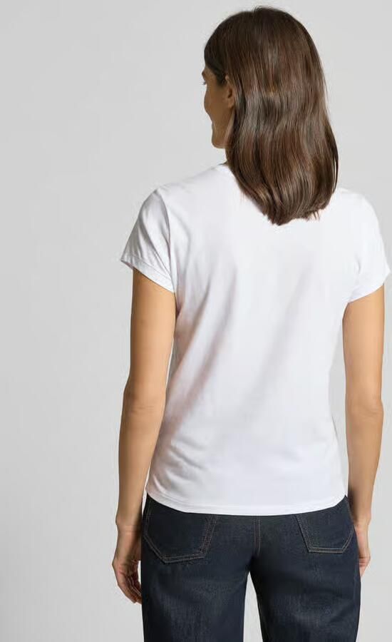 Polo Ralph Lauren Wit Katoenen T-shirt met Logo Borduurwerk White Dames - Foto 6