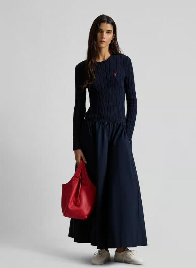 Polo Ralph Lauren Uitlopende gebreide jurk van wolmix met kasjmiergehalte - Foto 2