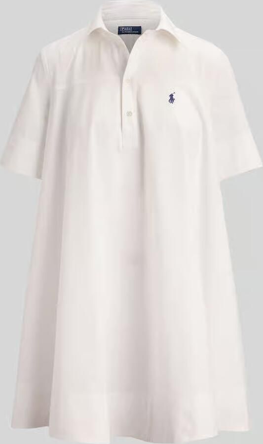 Polo Ralph Lauren Uitlopende jurk van puur katoen met gestikt logo - Foto 2