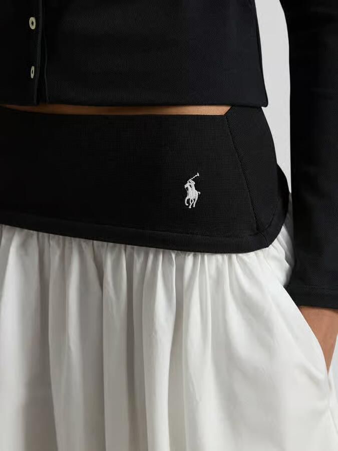 Polo Ralph Lauren Uitlopende midi-rok van puur katoen