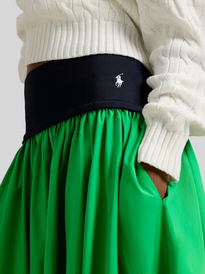 Polo Ralph Lauren Uitlopende midi-rok van puur katoen