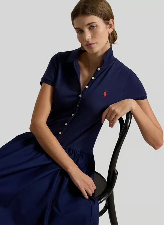 Polo Ralph Lauren Vrijetijdsjurk van katoenmix met polokraag