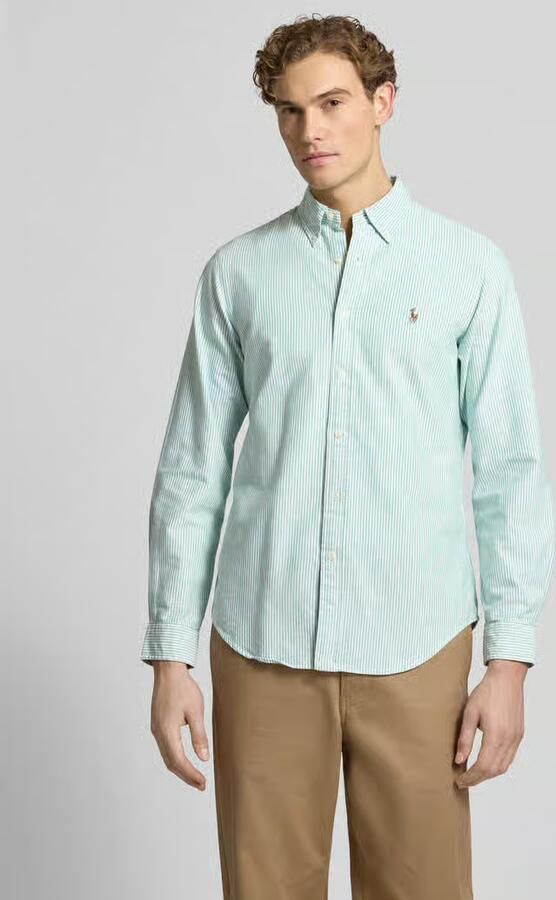 Polo Ralph Lauren regular gestreepte casual overhemd groen - Foto 5