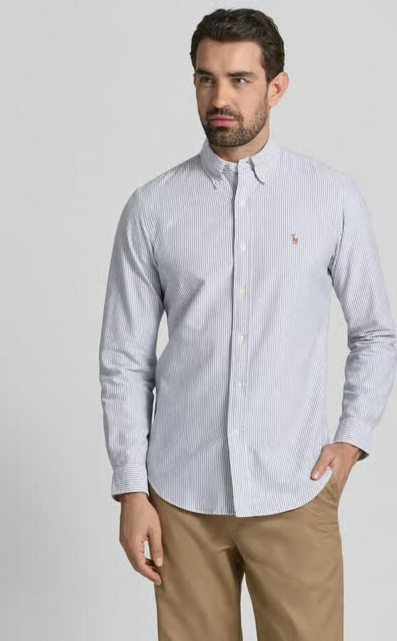 Polo Ralph Lauren regular gestreepte casual overhemd wit - Foto 4