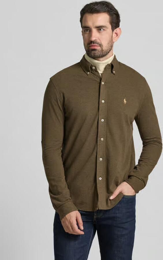 Polo Ralph Lauren Overhemd Lange Mouw CHEMISE AJUSTEE COL BOUTONNE EN POLO FEATHERWEIGHT - Foto 5
