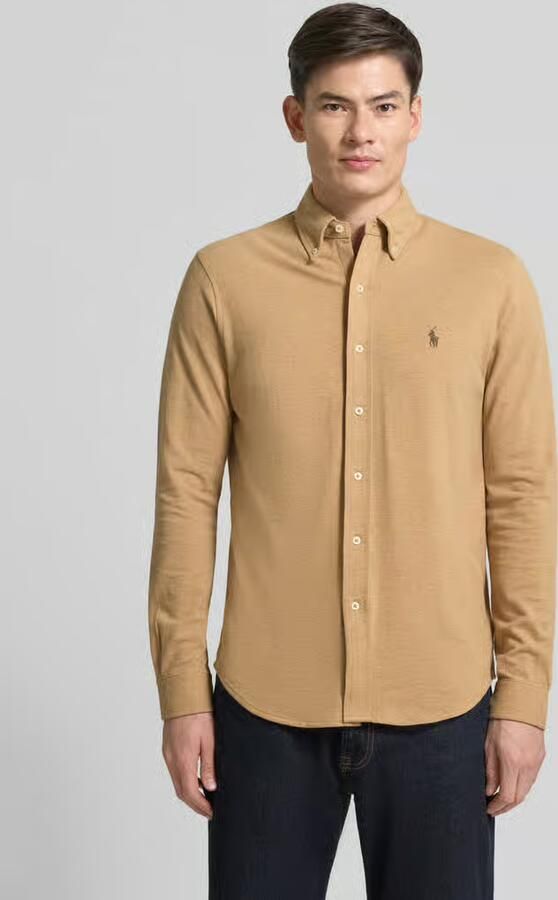 Polo Ralph Lauren Overhemd Lange Mouw CHEMISE AJUSTEE COL BOUTONNE EN POLO FEATHERWEIGHT - Foto 4