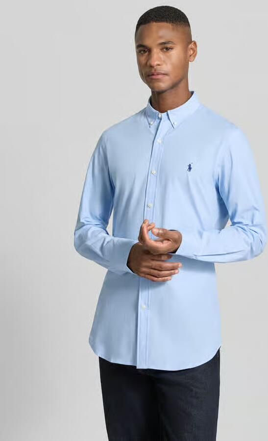 Polo Ralph Lauren Overhemd Lange Mouw CHEMISE AJUSTEE SLIM FIT EN POPELINE UNIE - Foto 6