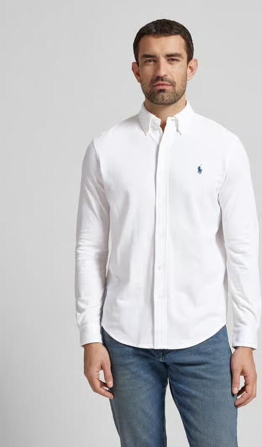 Polo Ralph Lauren Overhemd Lange Mouw CHEMISE AJUSTEE COL BOUTONNE EN POLO FEATHERWEIGHT - Foto 9