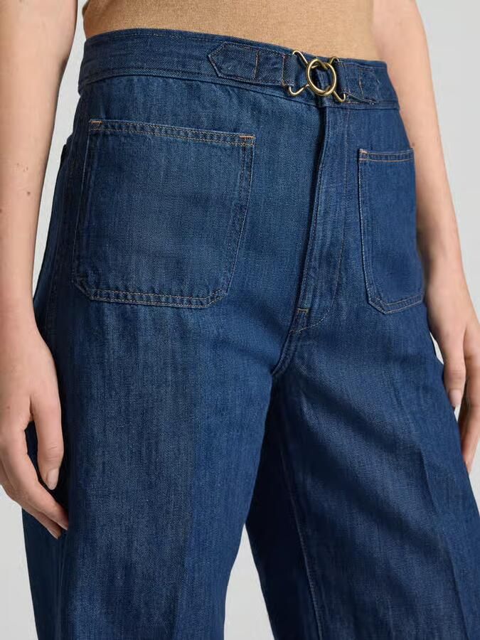 Polo Ralph Lauren Wide leg jeans met opgestikte zakken model 'LEATON' - Foto 2
