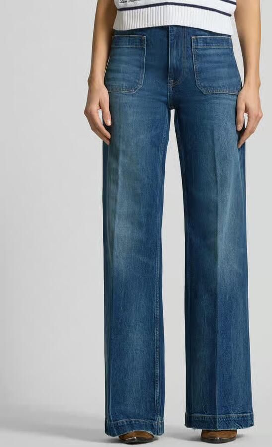 Polo Ralph Lauren Wide leg jeans van katoenmix met opgestikte zakken - Foto 4
