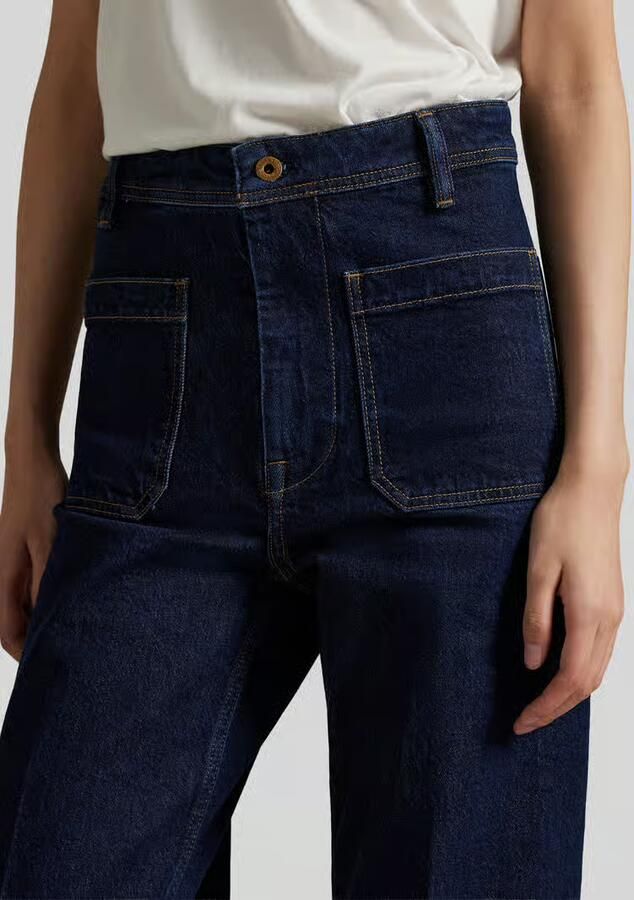 POLO Ralph Lauren high waist wide leg jeans dark blue denim - Foto 4