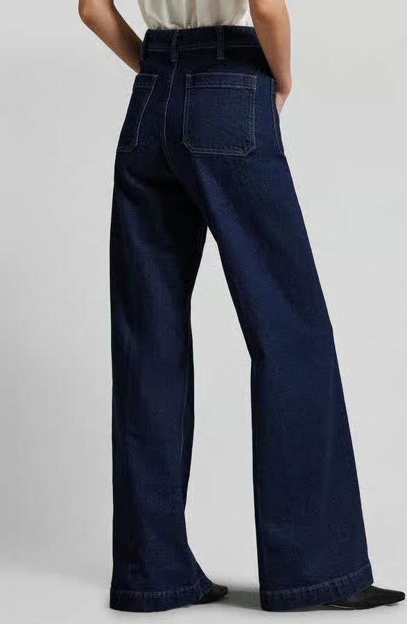 POLO Ralph Lauren high waist wide leg jeans dark blue denim - Foto 5