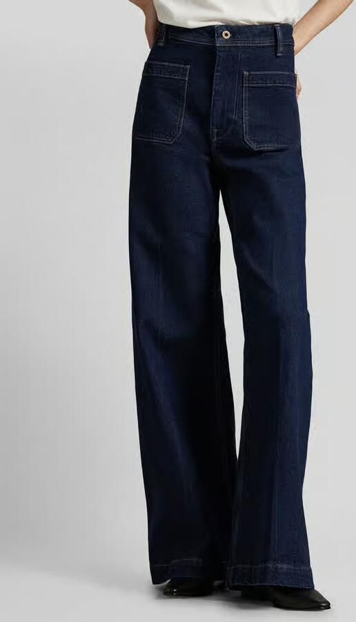 POLO Ralph Lauren high waist wide leg jeans dark blue denim - Foto 3