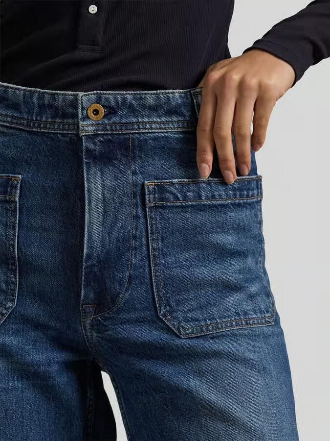 Polo Ralph Lauren Wide leg jeans van katoenmix met opgestikte zakken - Foto 2