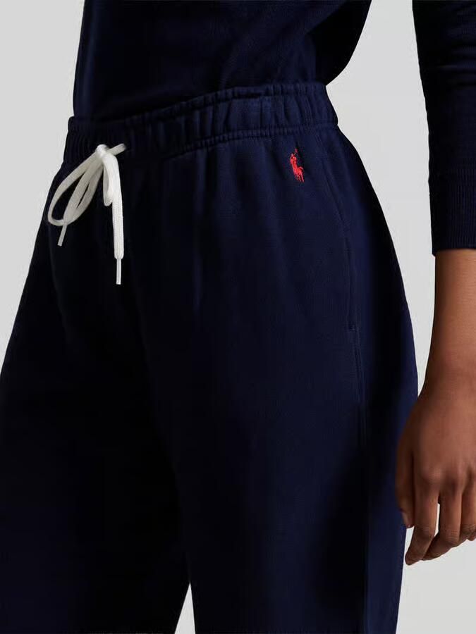 Polo Ralph Lauren Wide leg sweatbroek van katoenmix met gestikt logo