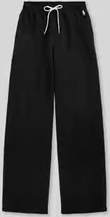 Polo Ralph Lauren Wide leg sweatbroek van katoenmix met gestikt logo