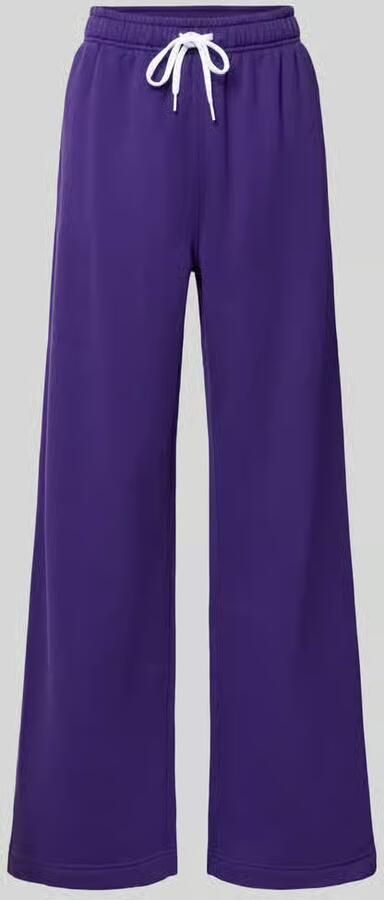 Polo Ralph Lauren Wide leg sweatbroek van katoenmix met gestikt logo