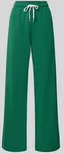 Polo Ralph Lauren Wide leg sweatbroek van katoenmix met gestikt logo
