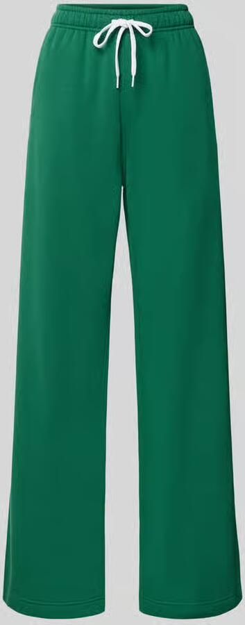 Polo Ralph Lauren Wide leg sweatbroek van katoenmix met gestikt logo