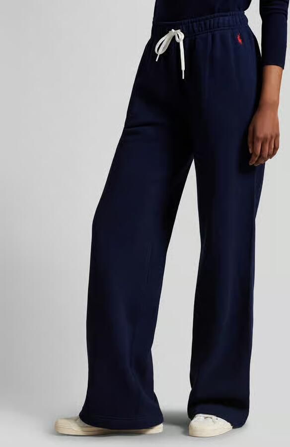 Polo Ralph Lauren Wide leg sweatbroek van katoenmix met gestikt logo - Foto 2