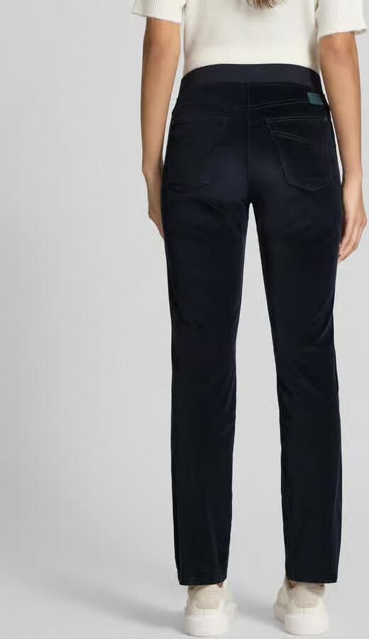 Raphaela By Brax Flared fit corduroy broek met viscose model 'PAMINA'