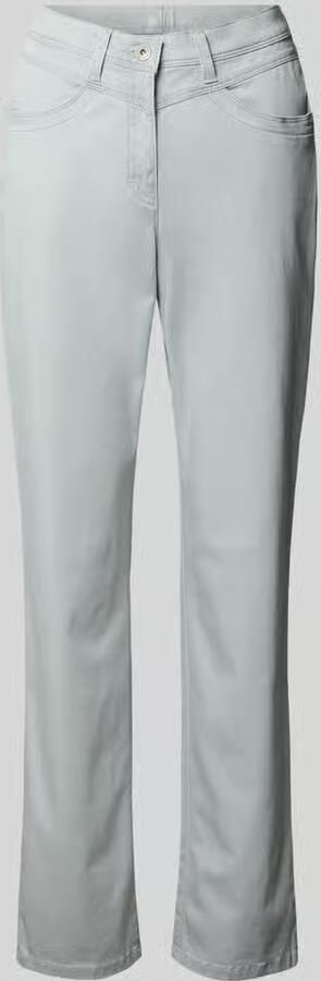 Raphaela By Brax Flared fit stoffen broek met steekzakken model 'Laura'