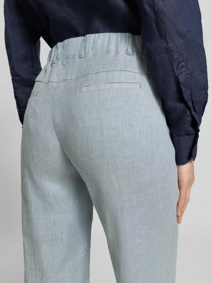 Raphaela By Brax Flared stoffen broek van linnenmix