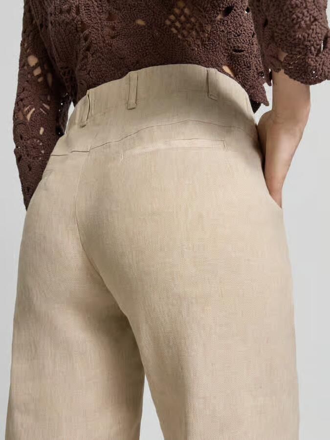 Raphaela By Brax Flared stoffen broek van linnenmix