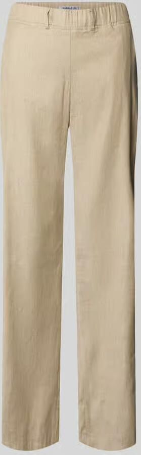 Raphaela By Brax Flared stoffen broek van linnenmix - Foto 2