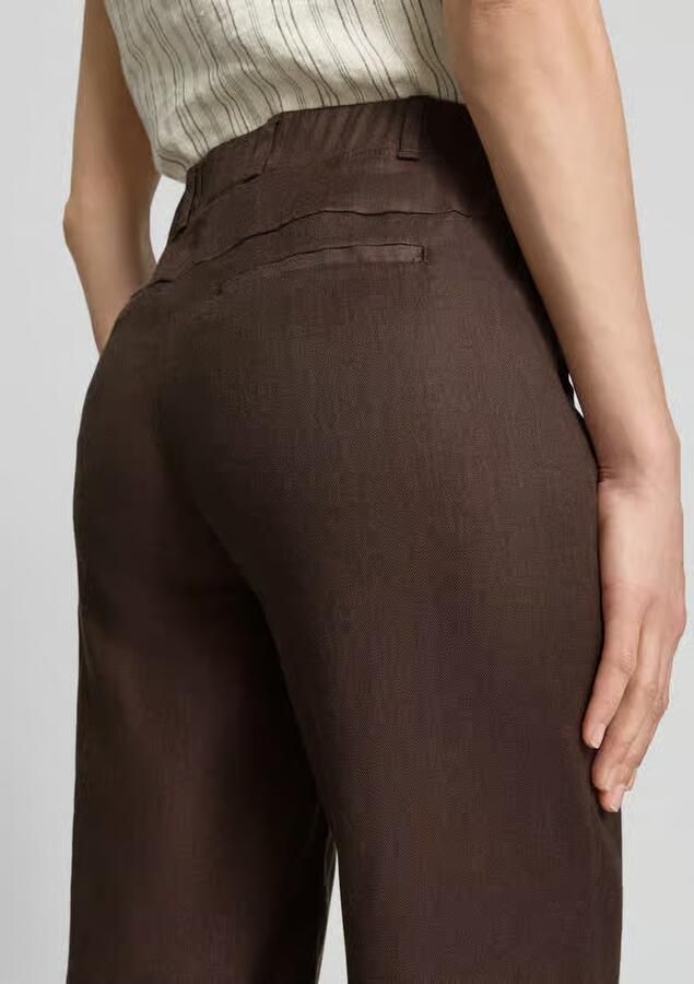 Raphaela By Brax Flared stoffen broek van linnenmix